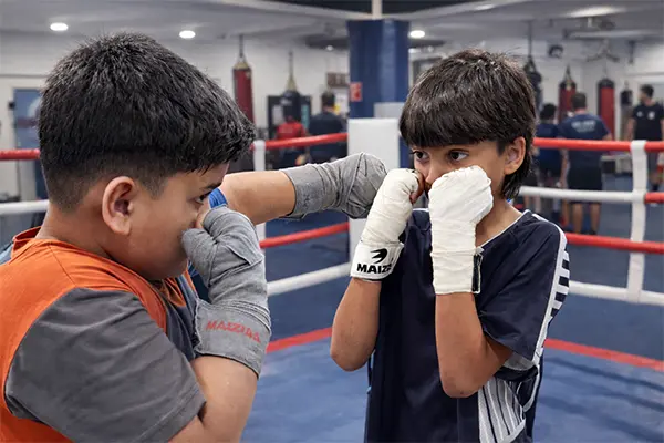 Kids Boxing Classes in Malappuram: Two Kids are Training